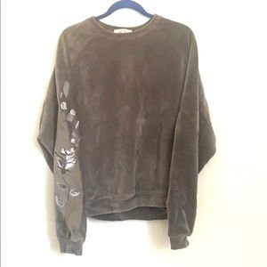 Sunny 33 Oversized grey velvet sweater